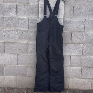 Vintage Black Bear Black Ski & Snow Bibs Women's Large